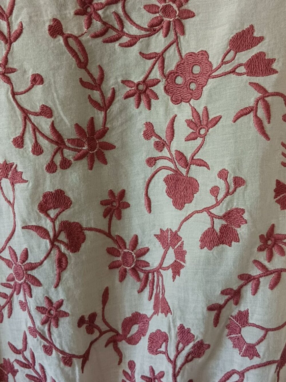 CALYPSO ST. BARTH Cream and Pink Embroidered and Ruffled Peasant Blouse Size S - Picture 8 of 15